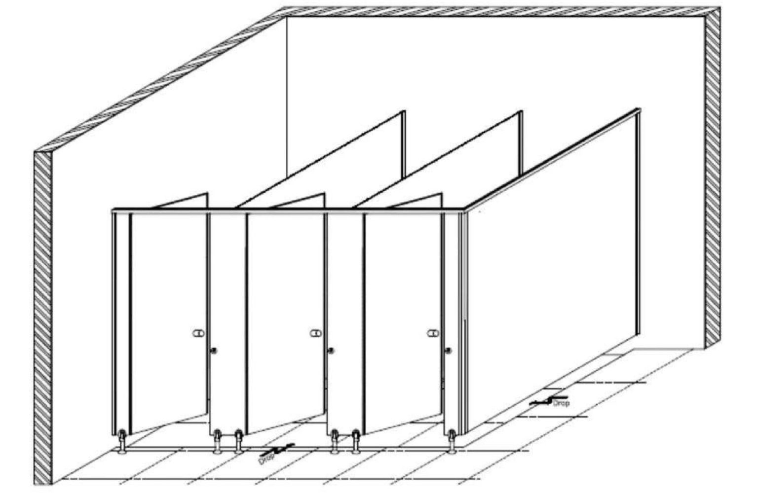 D Cubicle Standard Toilet Cubicle Dimensions in Malaysia