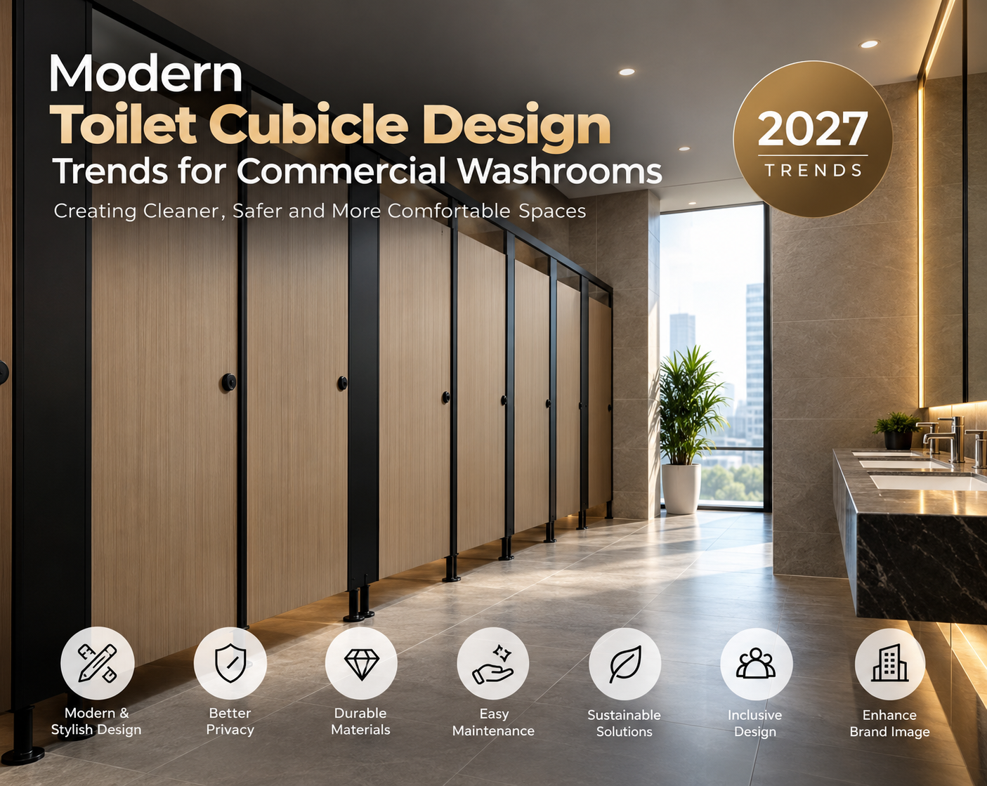 Modern Toilet Cubicle Design Trends for Commercial Washrooms in 2027